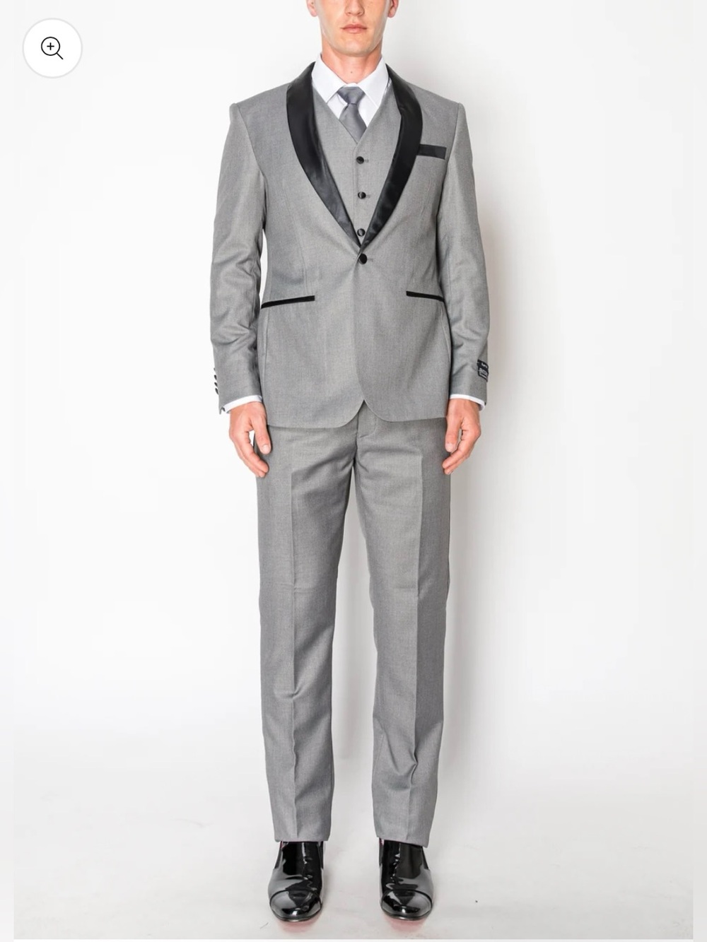 3 Piece Slim Fit Tuxedo- Grey. (1874506)